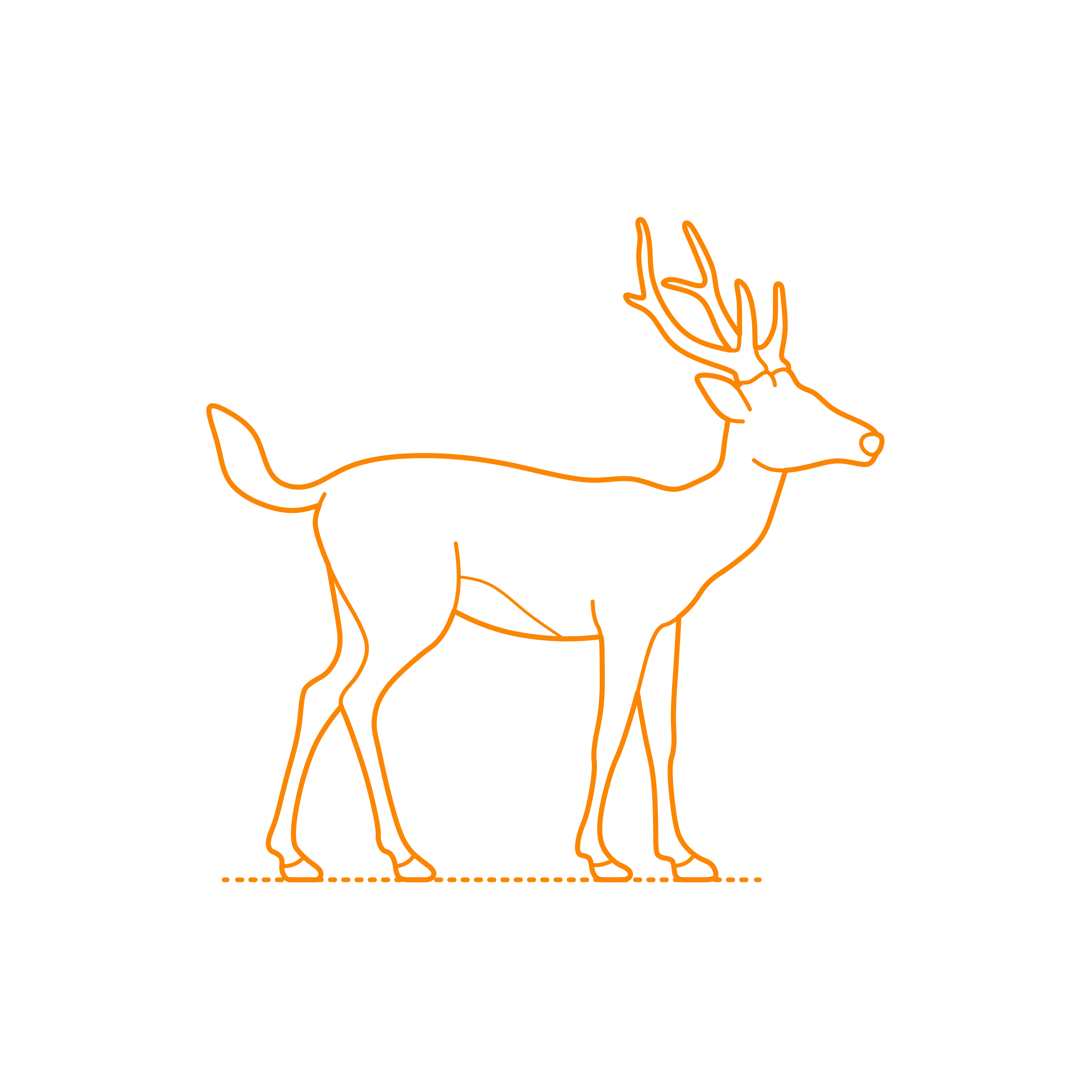 Animals Deer Bawean Deer Outline Svg File Free Vectors